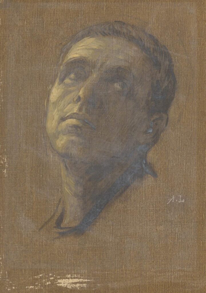 Alphonse Legros, Head of a Man with Upturned Eyes, NGA (article on brainsptting)