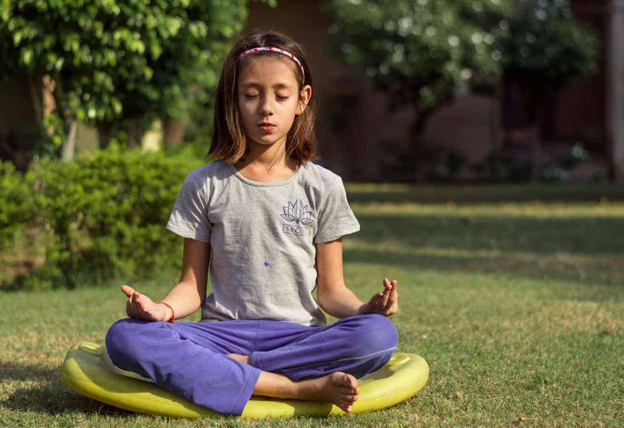 Image of child meditating
