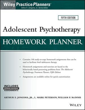 Adolescent Psychotherapy - Homework Planner Book
