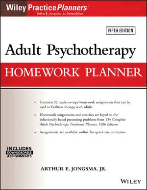 Adult Psychotherapy Homework Planner - 5th Edition