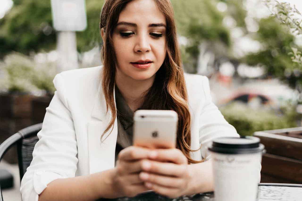 Image of woman using smartphone
