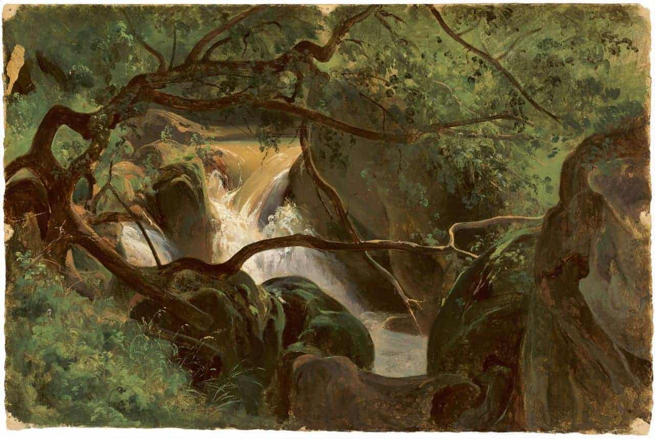 Albert Bierstadt, Mountain Brook, 1863. The Art Institute of Chicago (article on present-moment awareness)
