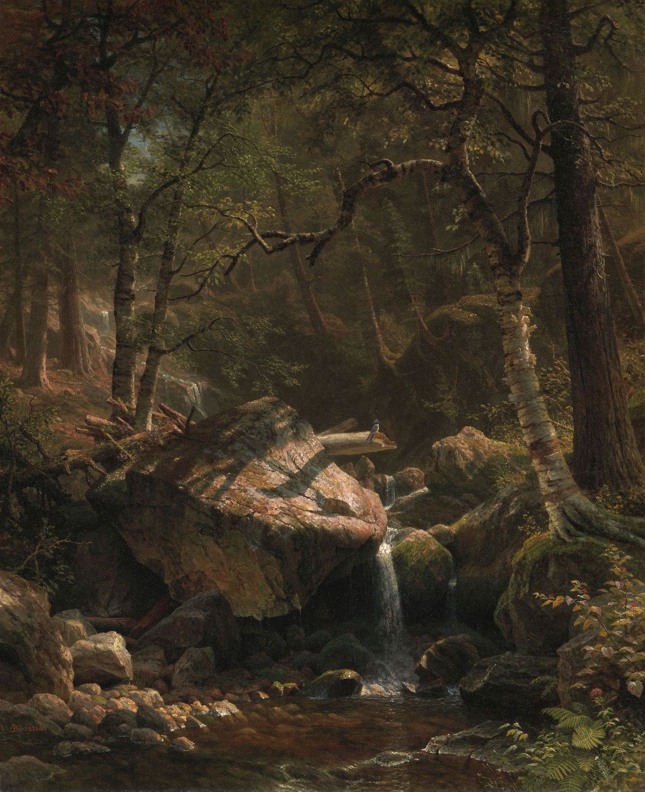 Albert Bierstadt, Mountain Brook, 1863. The Art Institute of Chicago (article on present-moment awareness)