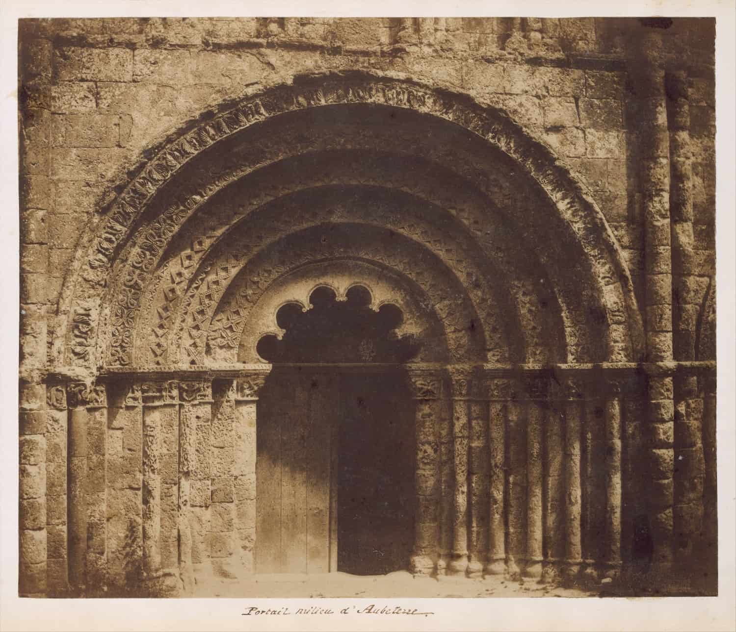Portail milieu d'Aubeterre, 1851, Gustave Le Gray, The Metropolitan Museum of Art (article on milieu therapy)
